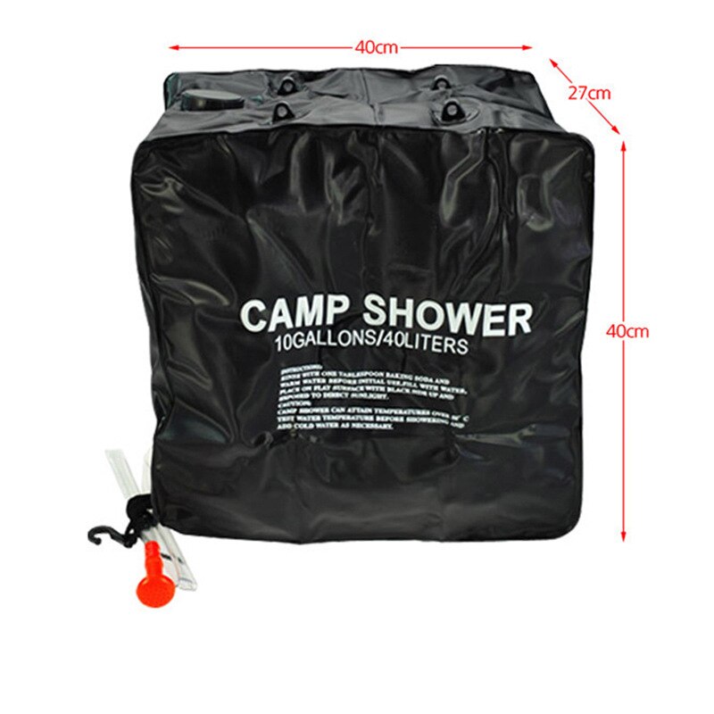 20/40L Solar Heated Shower Bag Outdoor Portable Shower Bathing Bag Traveling Camping Hiking Climbing Body Pet Cleaning Water Bag