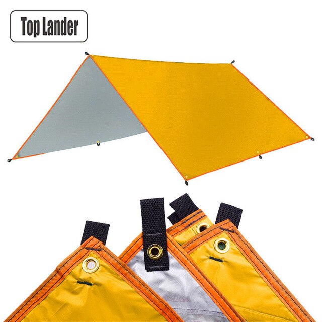4x3m 3x3m Awning Waterproof Tarp Tent Shade Ultralight Garden Canopy Sunshade Outdoor Camping Hammock Rain Fly Beach Sun Shelter