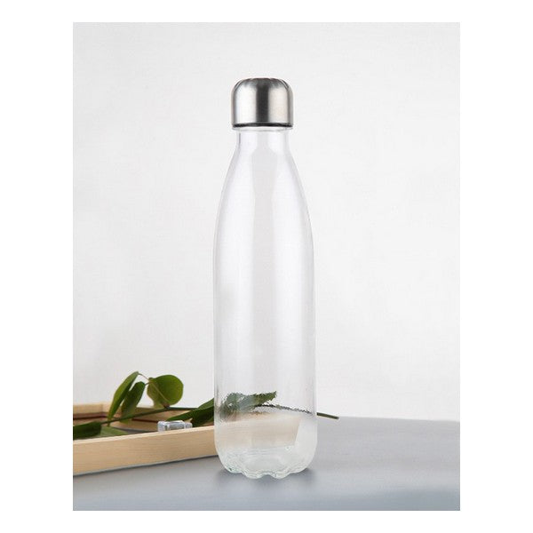Water bottle Bewinner Glass Transparent 600 ml