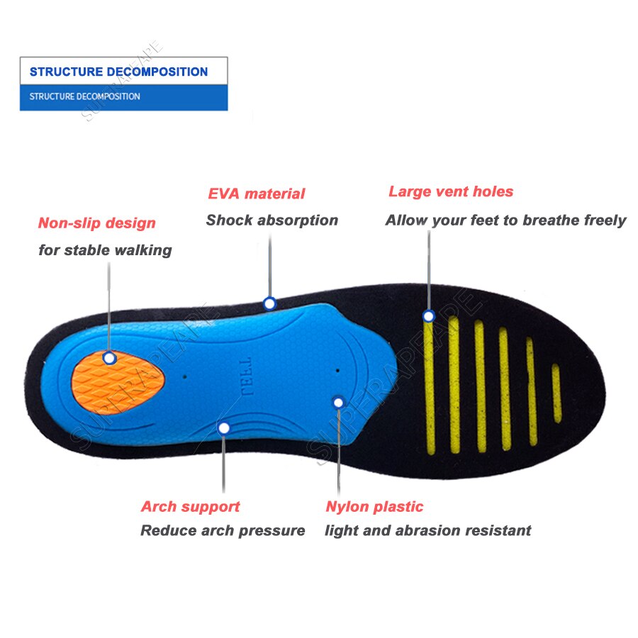 EVA Orthopedic Insoles For FlatFoot Arch Support Shoes Insert Pad Orthotics Shoes Insoles For Shoes Woman Men plantar fasciitis