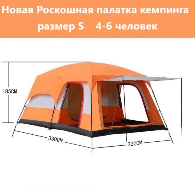 Luxury camping tent villa Outdoor camping tent that can accommodate 5-12 people