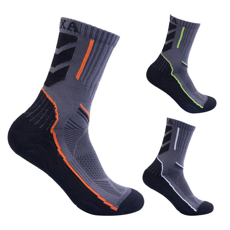 Outdoor Mountaineering Hiking Running Socks Men's High To Help Fast Dry Breathable Absorbent Sweat Socks