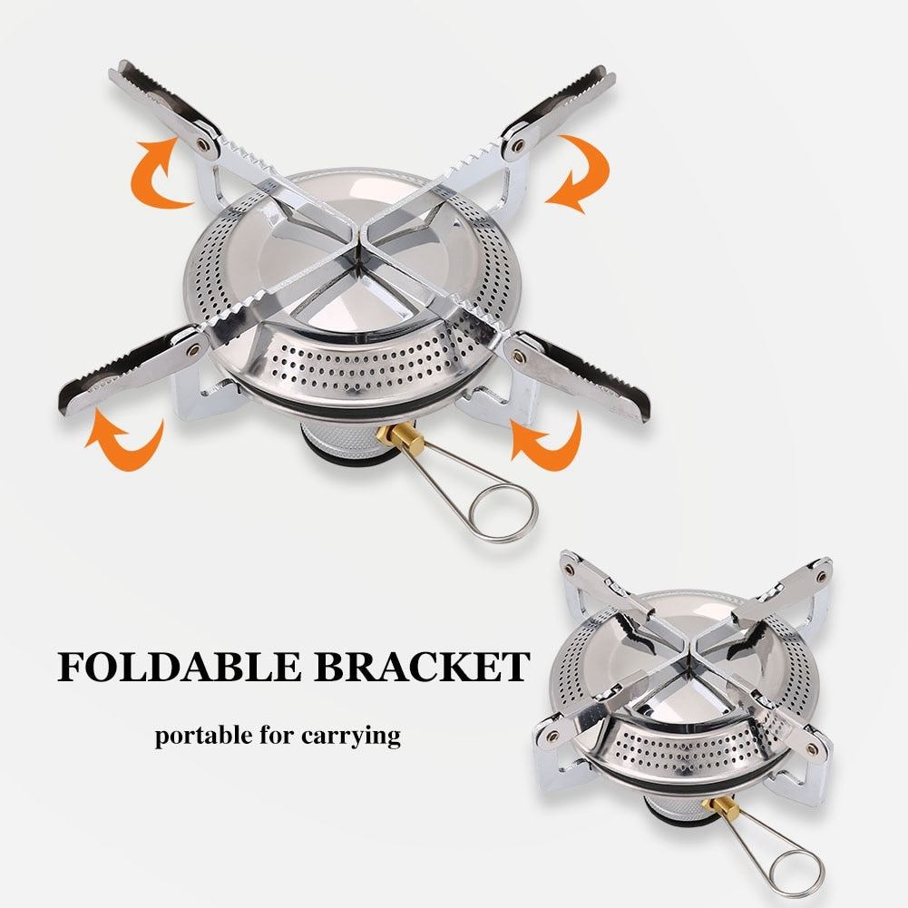 Portable Kerosene Stove Camping Picnic Burner Furnace Sturdy Durable Camping Cookware Outdoor Portable Supplies Silver Cookware