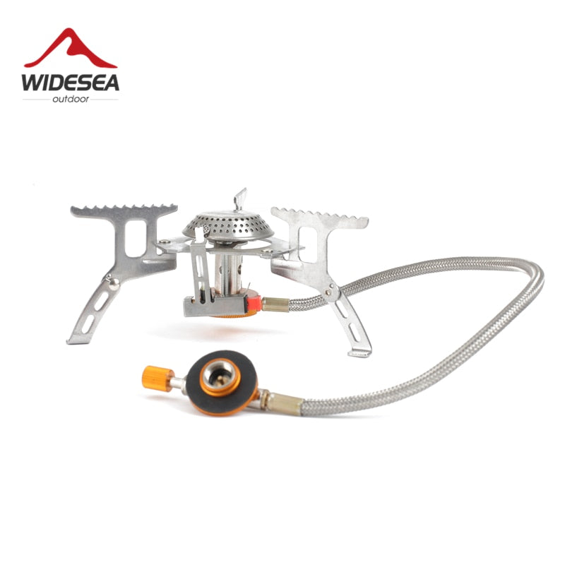 Widesea Outdoor Gas Stove Camping Gas burner Folding Electronic Stove hiking Portable Foldable Split Stoves 3000W