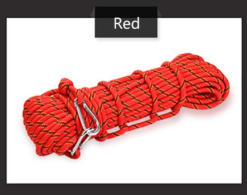polyester Professional Rock 10M Climbing Rope Outdoor Hiking Accessories 10mm Diameter 3KN High Strength Cord Safety Rope